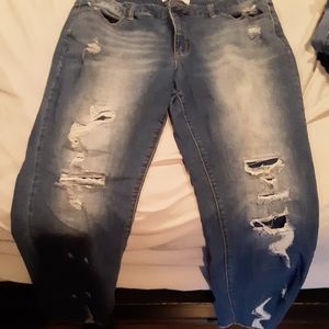 Distressed jeans